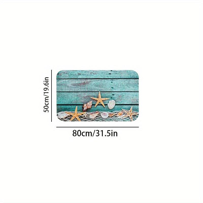 Starfish Print Kitchen Floor Mat Non-slip Waterproof Runner Rug
