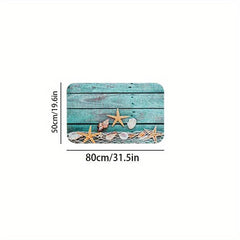 Starfish Print Kitchen Floor Mat Non-slip Waterproof Runner Rug