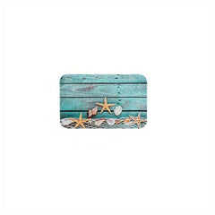 Starfish Print Kitchen Floor Mat Non-slip Waterproof Runner Rug