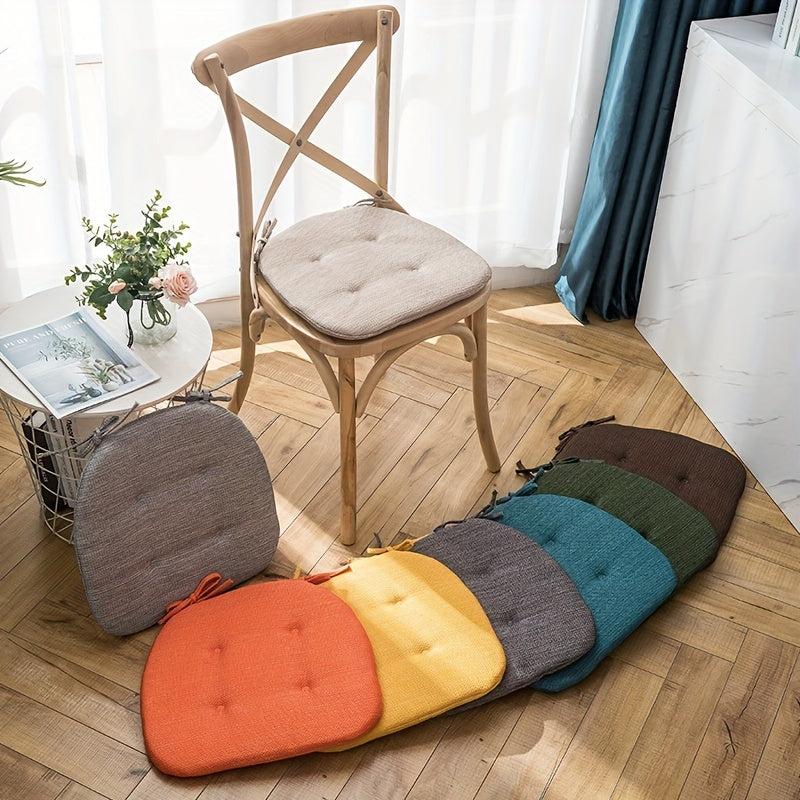 1pc Dining Chair Cushion Sponge Filled Soft Thickened