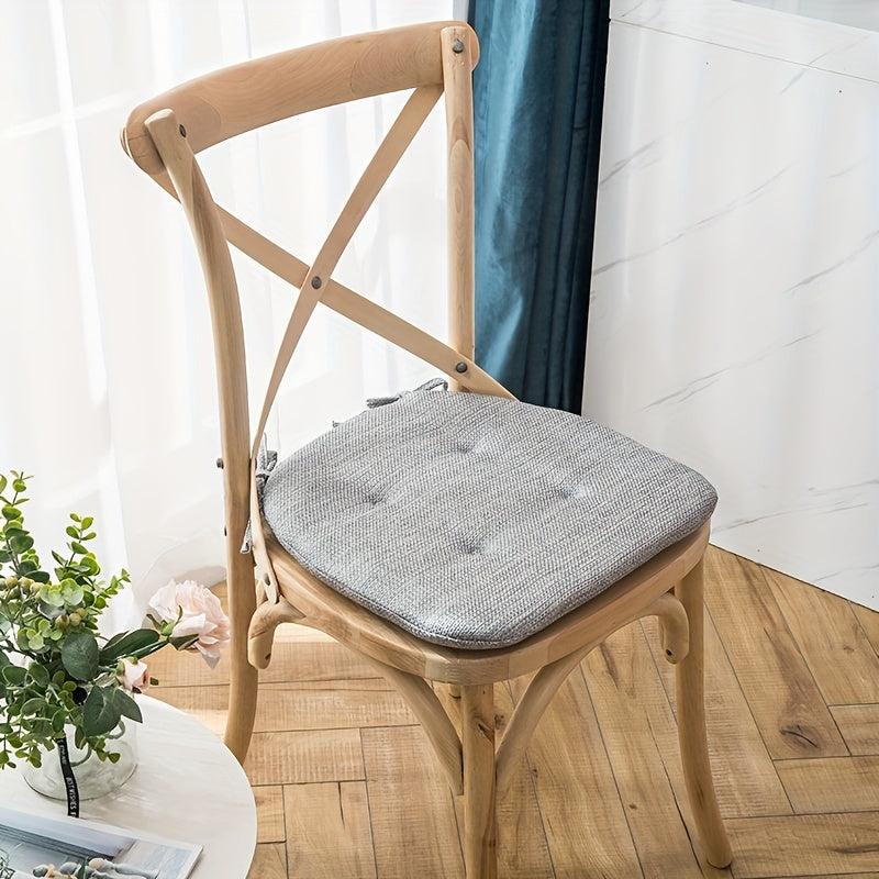 1pc Dining Chair Cushion Sponge Filled Soft Thickened