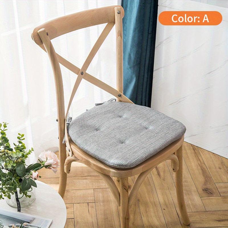 1pc Dining Chair Cushion Sponge Filled Soft Thickened