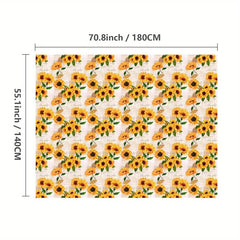 Stain Resistant Sunflower Tablecloth - Waterproof & Washable