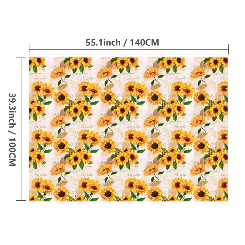 Stain Resistant Sunflower Tablecloth - Waterproof & Washable