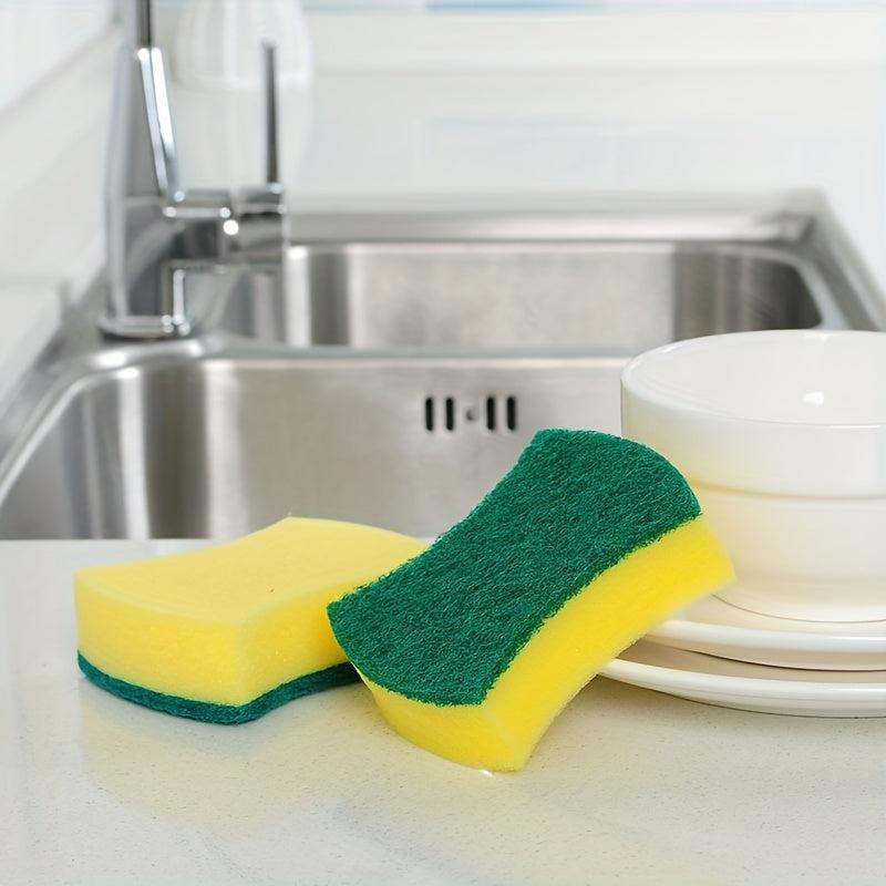 5pcs Dish Cloths Sponge Double Sided Brush Scrubbing Magic Sponge