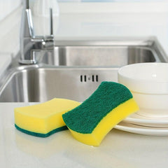 5pcs Dish Cloths Sponge Double Sided Brush Scrubbing Magic Sponge