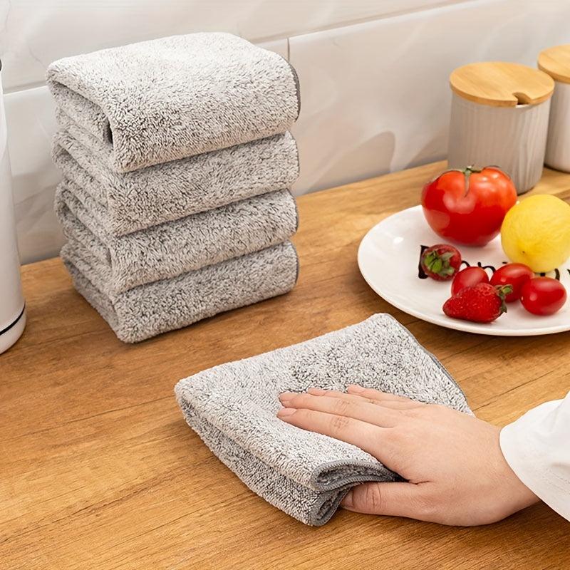 5pcs Soft Microfiber Cleaning Rags for All Surfaces