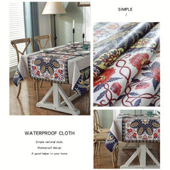 Waterproof PVC Tablecloth Rectangle Dining Table Cover