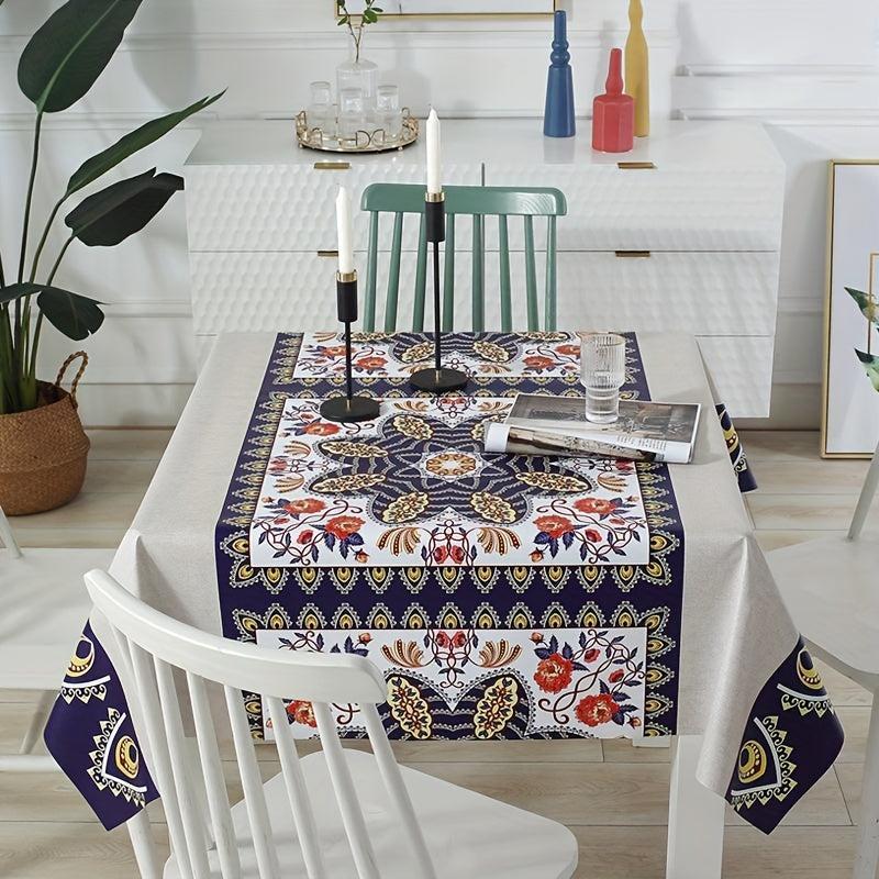 Waterproof PVC Tablecloth Rectangle Dining Table Cover
