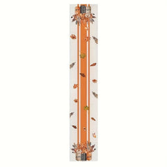 Fall Table Runner Autumn Watercolor Floral Pattern Maple Leaf