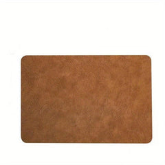 Square Leather Mats Non slip Heat Insulation Dining Table Waterproof Placemats
