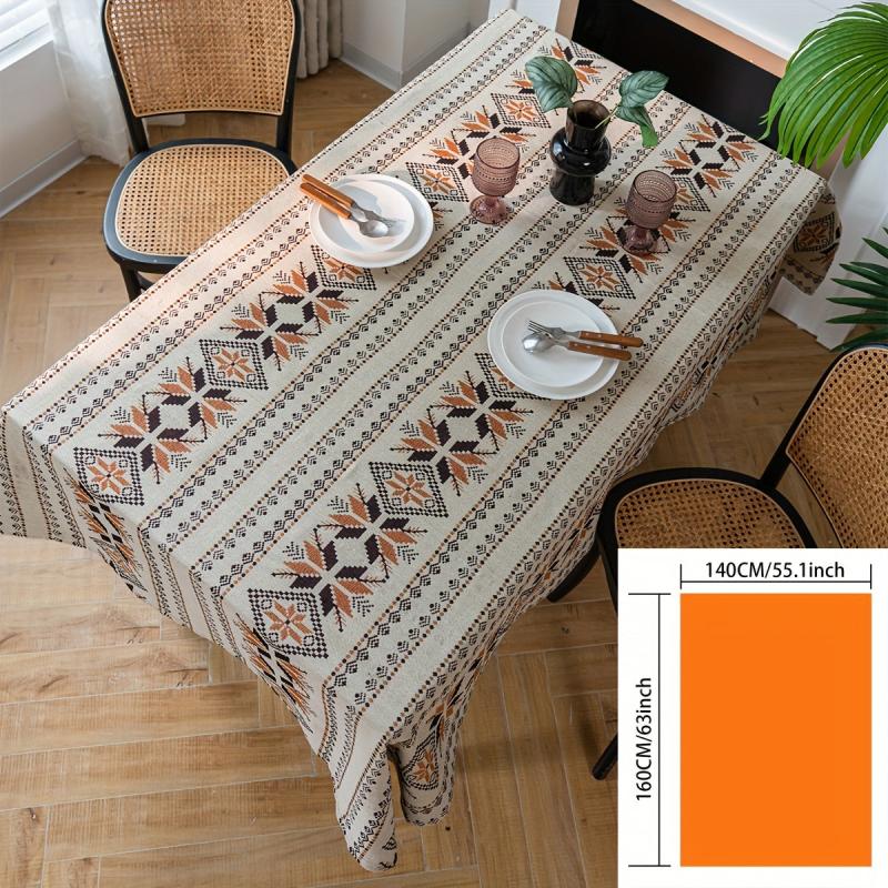 Polyester Geometric Pattern Coffee Tablecloth