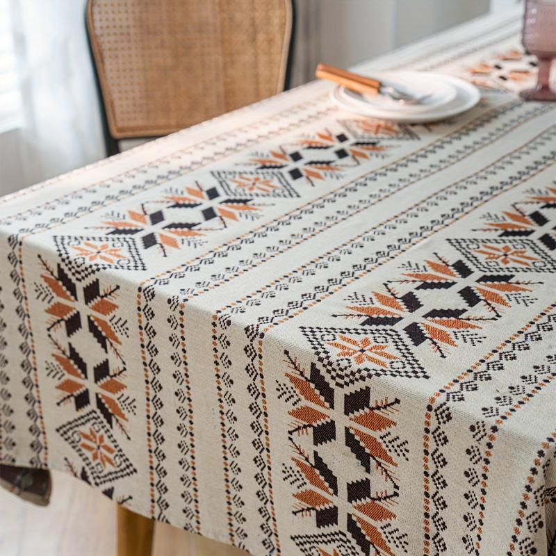 Polyester Geometric Pattern Coffee Tablecloth