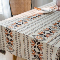 Polyester Geometric Pattern Coffee Tablecloth