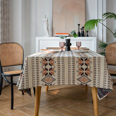 Polyester Geometric Pattern Coffee Tablecloth