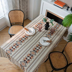 Polyester Geometric Pattern Coffee Tablecloth