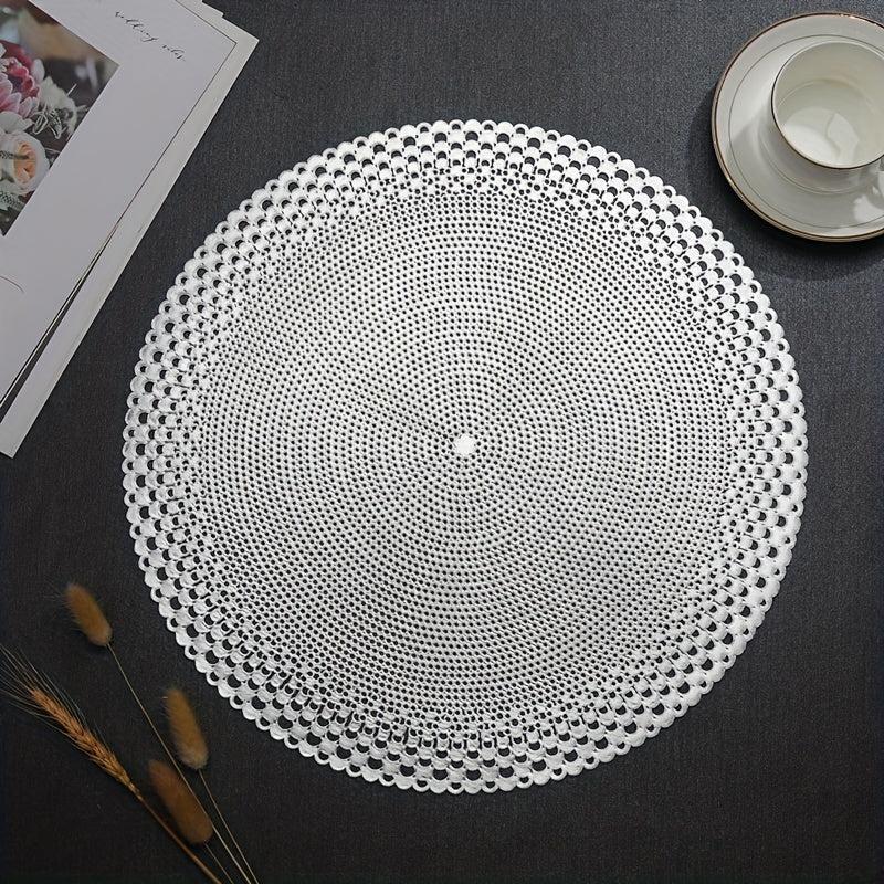 2pcs Pearl Shell Table Mat Minimalist Decorative Dining Table Mat