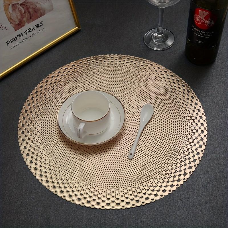 2pcs Pearl Shell Table Mat Minimalist Decorative Dining Table Mat