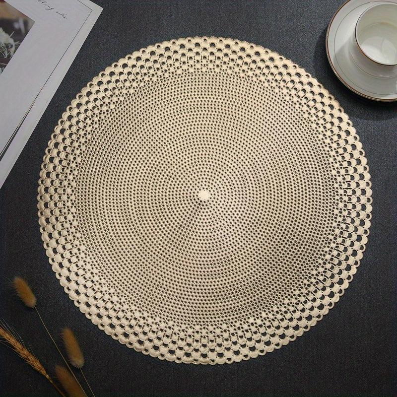 2pcs Pearl Shell Table Mat Minimalist Decorative Dining Table Mat