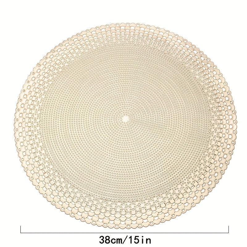 2pcs Pearl Shell Table Mat Minimalist Decorative Dining Table Mat