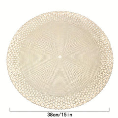 2pcs Pearl Shell Table Mat Minimalist Decorative Dining Table Mat