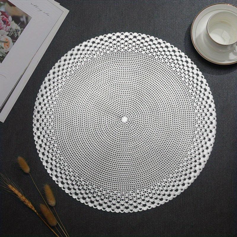 2pcs Pearl Shell Table Mat Minimalist Decorative Dining Table Mat