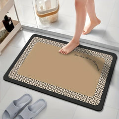 2pcs Quick Drying Diatom Mud Floor Mat for Living Room Entrance Dining Room Bath
