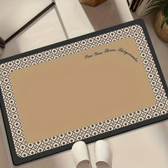 2pcs Quick Drying Diatom Mud Floor Mat for Living Room Entrance Dining Room Bath