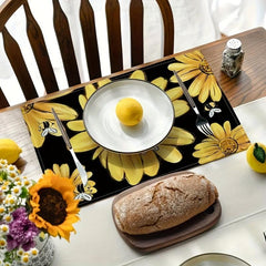 Watercolor Embroidered Flower Set Sunflower Lavender Daisy Print