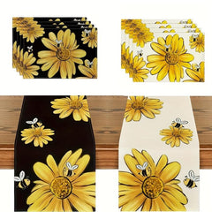 Watercolor Embroidered Flower Set Sunflower Lavender Daisy Print