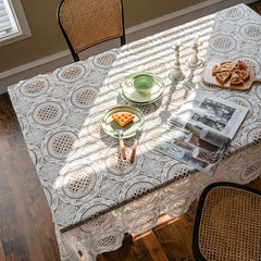 Polyester Lace Tablecloth Embroidered Cake Photography Background Cloth