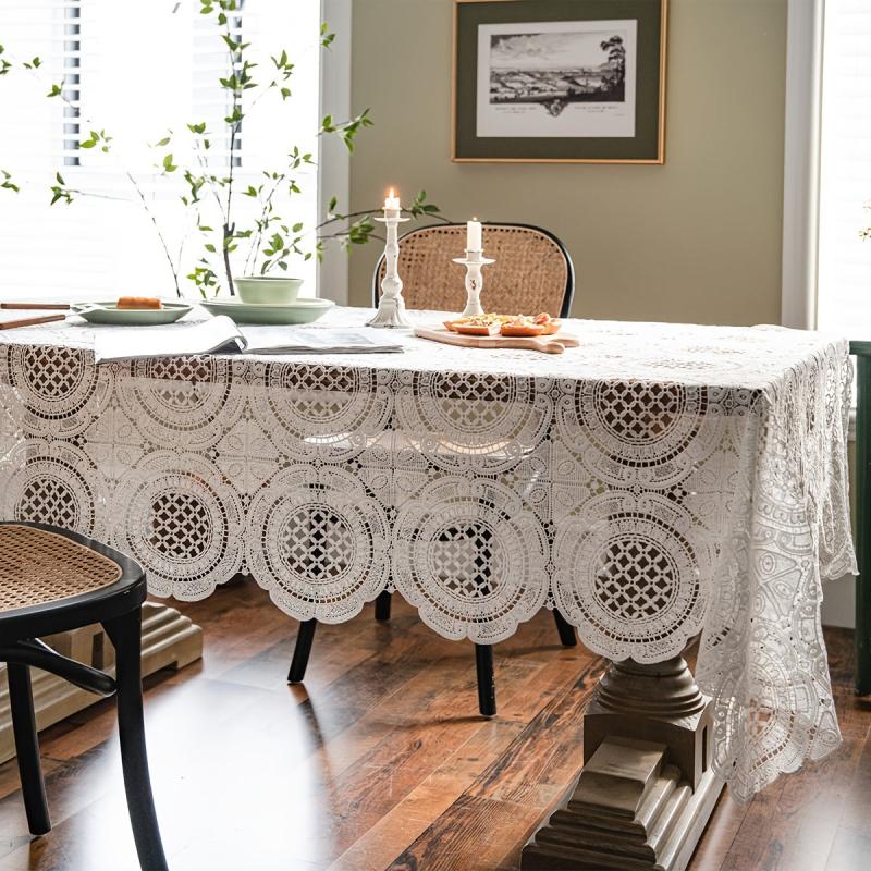 Polyester Lace Tablecloth Embroidered Cake Photography Background Cloth