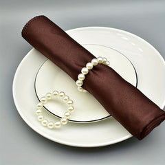 6pcs Pearl Napkin Rings Wedding Party Table Decoration