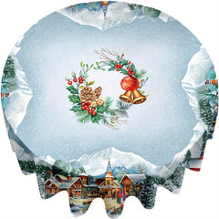Polyester Tablecloth Merry Christmas Table Cover Holiday Decoration