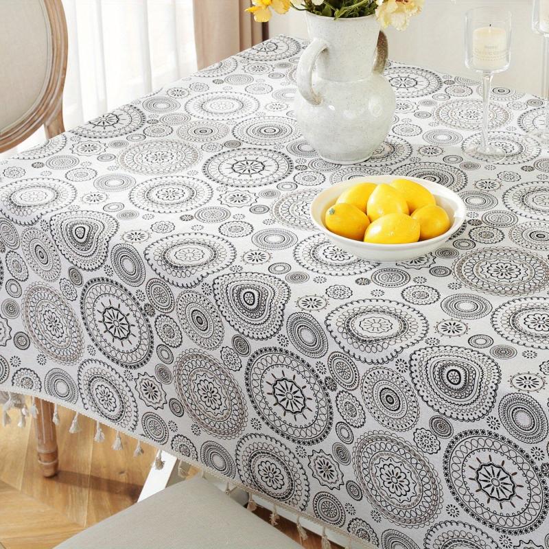 Geometric Circle Pattern Tablecloth - Outdoor Picnics Camping Birthday Parties