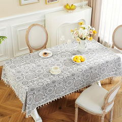 Geometric Circle Pattern Tablecloth - Outdoor Picnics Camping Birthday Parties