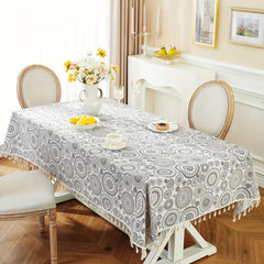 Geometric Circle Pattern Tablecloth - Outdoor Picnics Camping Birthday Parties