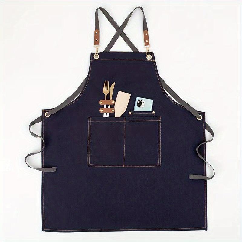 Anti Denim Canvas Apron for Kitchen Cooking Men Women