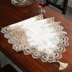 Lace Table Runner Coffee Table Decoration TV Cabinet Dust Cover Cloth