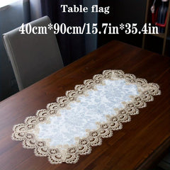 Lace Table Runner Coffee Table Decoration TV Cabinet Dust Cover Cloth