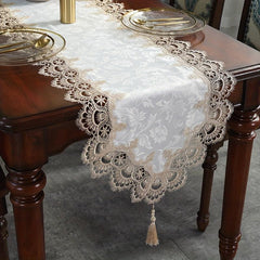 Lace Table Runner Coffee Table Decoration TV Cabinet Dust Cover Cloth