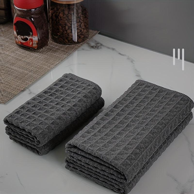 3pcs Waffle Rag Kitchen Dishwashing Cloth - Cleaning Supplies