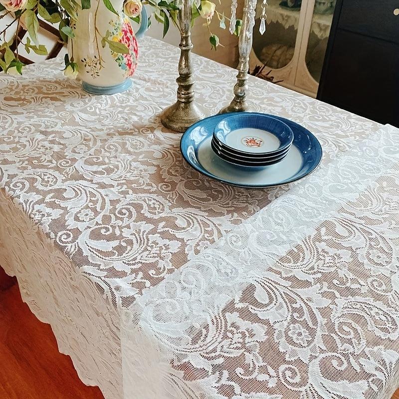 Romantic Lace Table Cloth for Kitchen Wedding Party Decoration