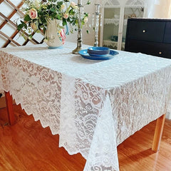 Romantic Lace Table Cloth for Kitchen Wedding Party Decoration