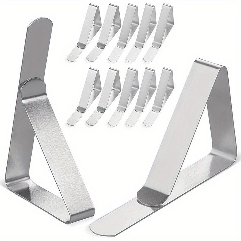 12pcs Stainless Steel Tablecloth Clips for Tables