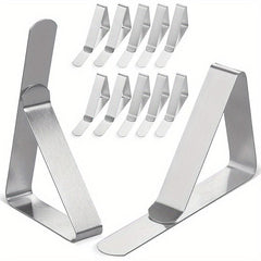 12pcs Stainless Steel Tablecloth Clips for Tables