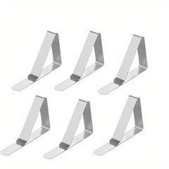 12pcs Stainless Steel Tablecloth Clips for Tables