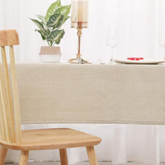 Polyester Tablecloth Rectangle Solid Fabric Table Cloth Plain Coffee Tablecover