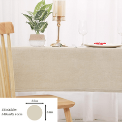 Polyester Tablecloth Rectangle Solid Fabric Table Cloth Plain Coffee Tablecover