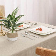 Polyester Tablecloth Rectangle Solid Fabric Table Cloth Plain Coffee Tablecover